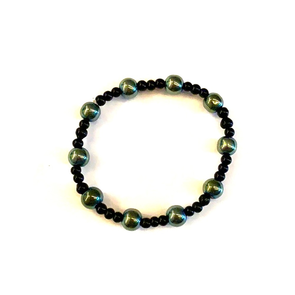 Black & green bracelet.
